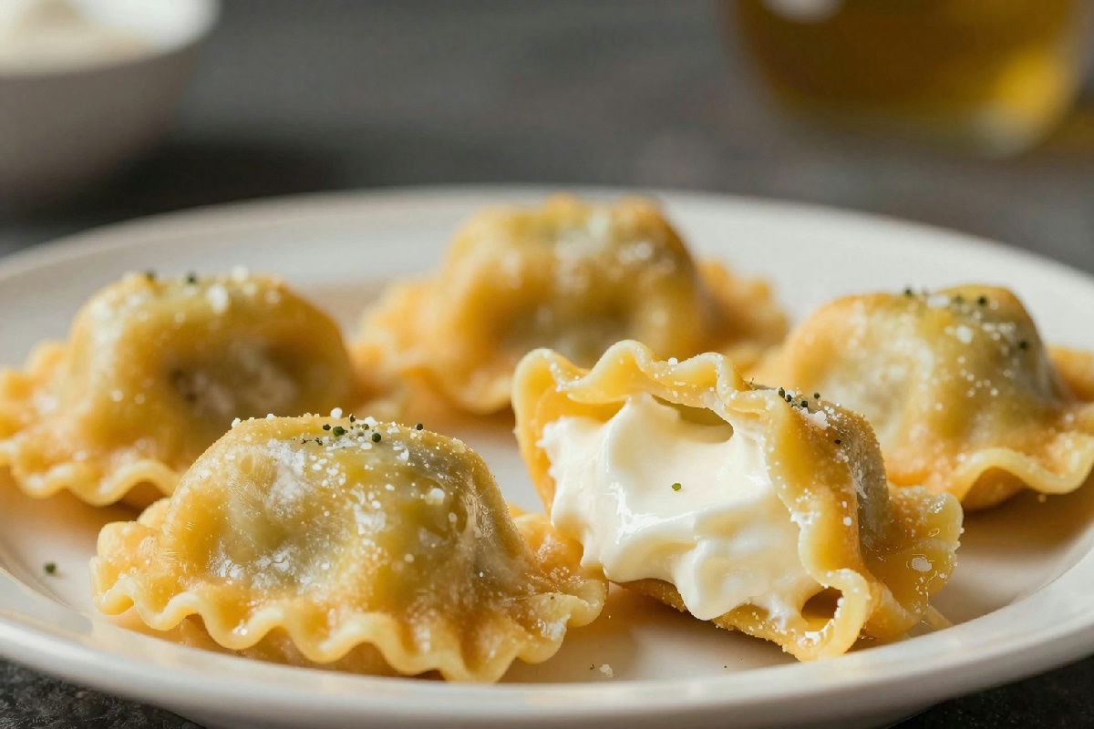Tortelli fritti ripieni di crema dolce, un delizioso dolce da gustare in ogni occasione